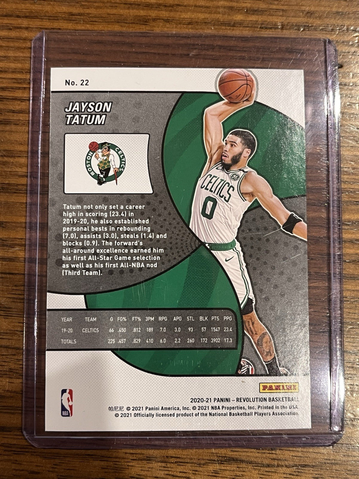 Panini Revolution 2020 21 Jayson Tatum Boston Celtics No. 22 Parallel2
