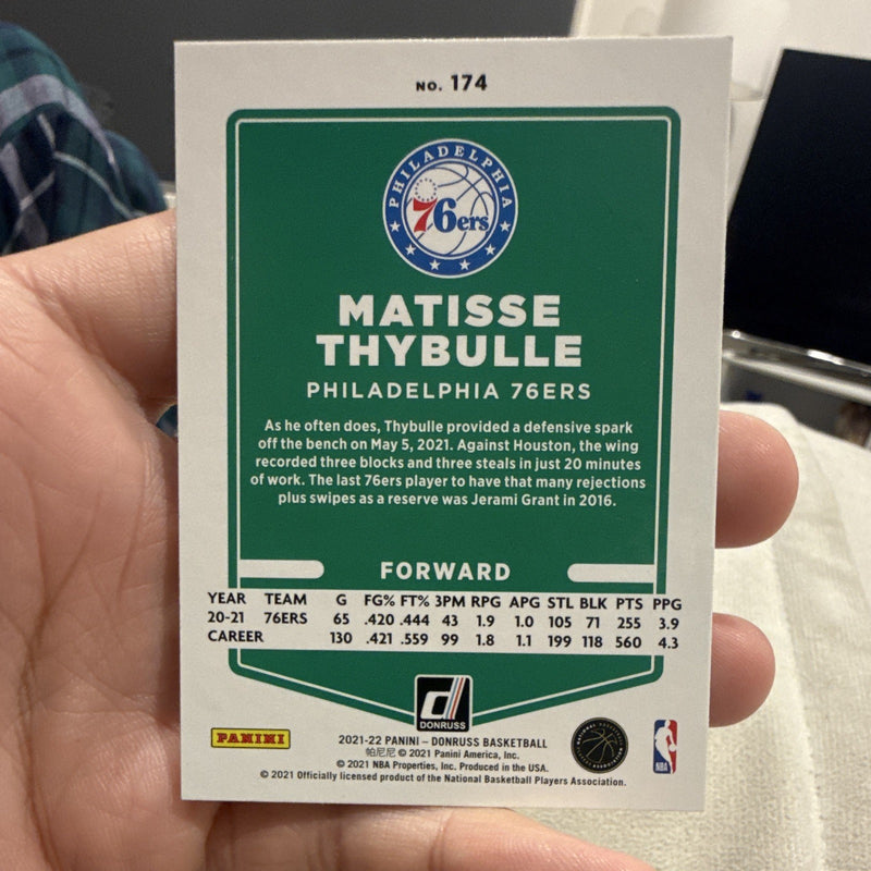 Panini Donruss 2021-22 Base Matisse Thybulle #174 Philadelphia 76ers1