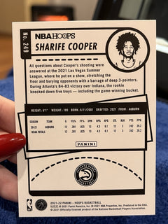 Panini 2021 22 NBA Hoops Sharife Cooper Rookie Atlanta Hawks #2492
