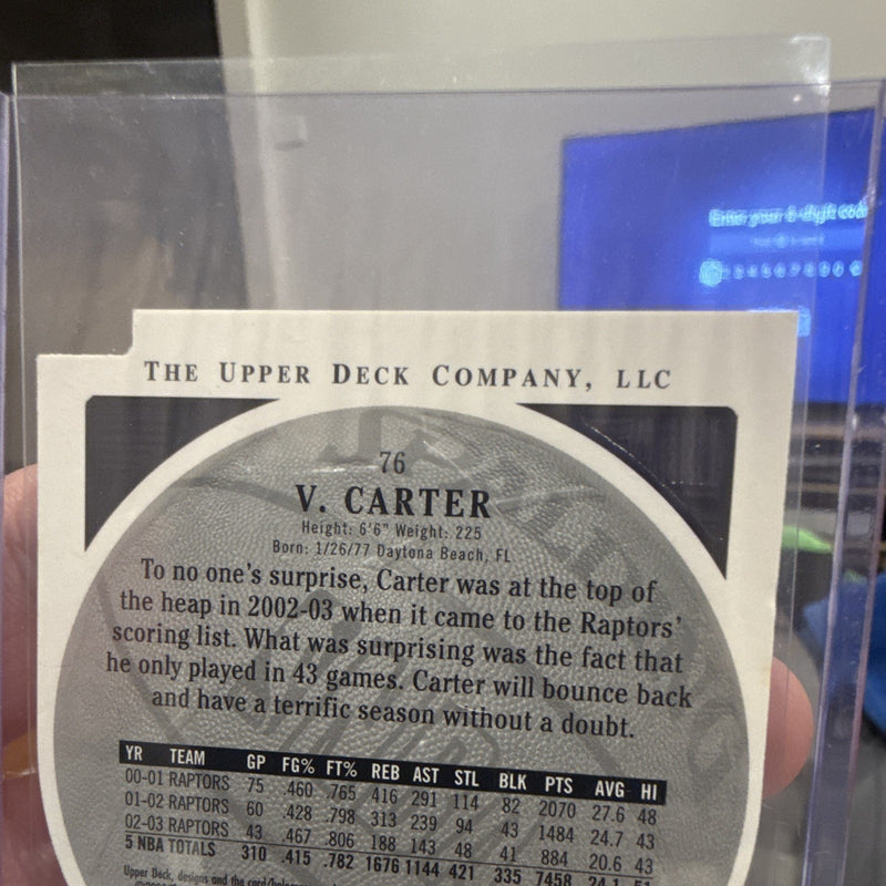 Upper Deck Vince Carter Standing O Insert Toronto Raptors 2003 #762