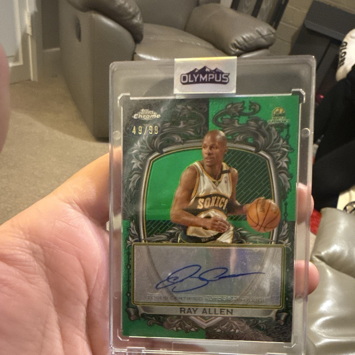 Ray Allen Signature Style Auto Topps Chrome Basketball SS-RA 49/99 SuperSonics0