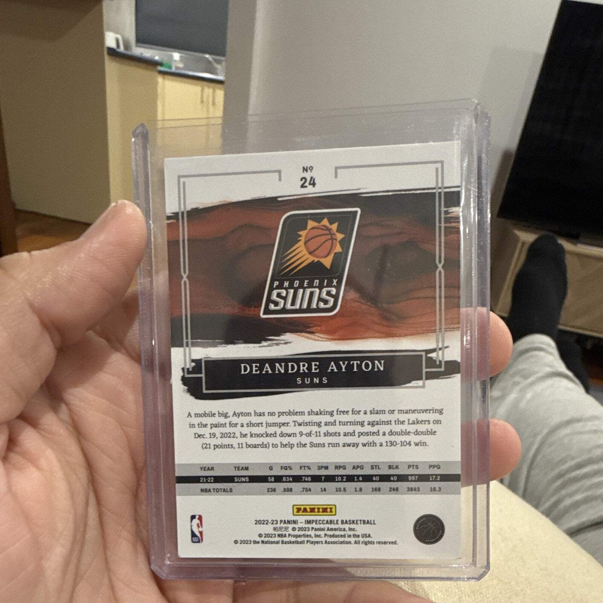 Panini 2022 23 Impeccable Deandre Ayton Phoenix Suns #numbered just 2/83