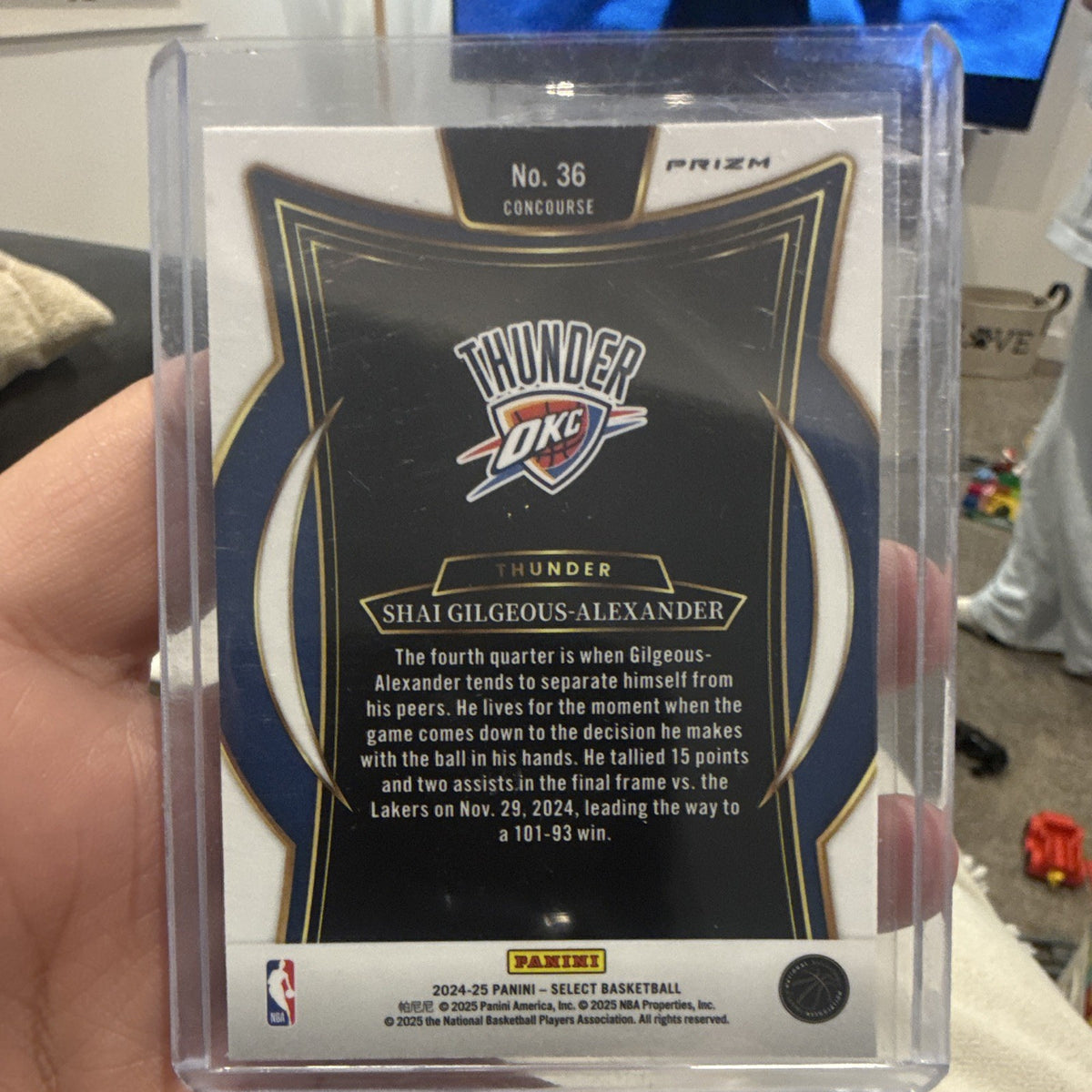 Panini Shai Gilgeous Alexander Select Concourse Prizm 36 OKC Thunder1