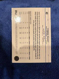 Topps Chrome Tyrese Maxey Philadelphia 76ers #40 2023 24 Hologram NBA2