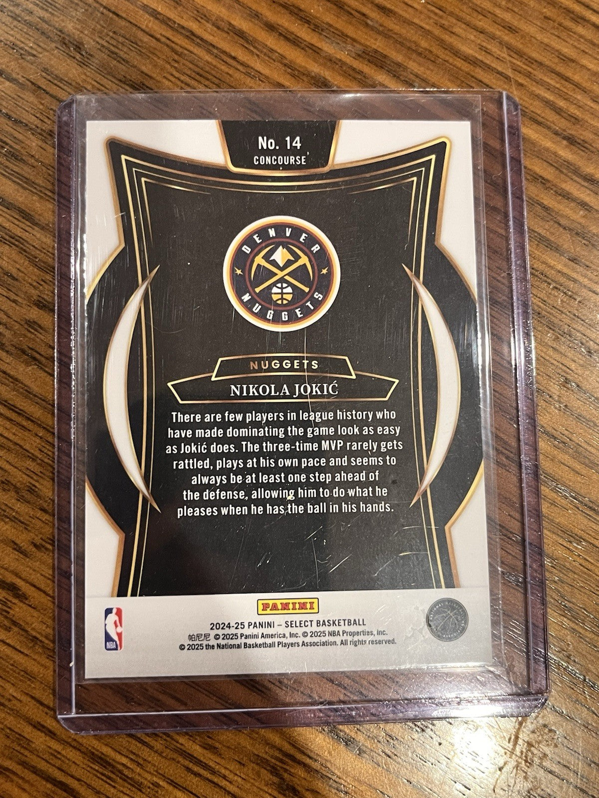 Panini Select 2024 25 Concourse Nikola Jokić Denver Nuggets #142
