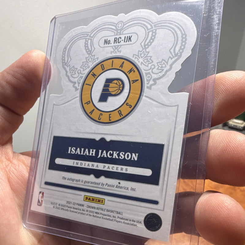 Panini Crown Royale 2021 22 Isaiah Jackson RC IJK Auto 28/31 Indiana Pacers3