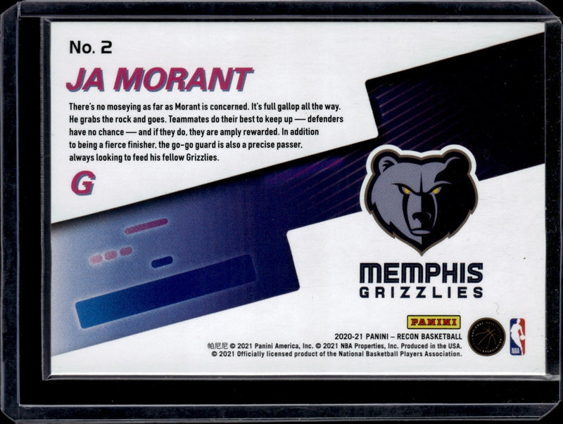 Ja Morant Maneuvers Panini Recon   Maneuvers 2 NM1