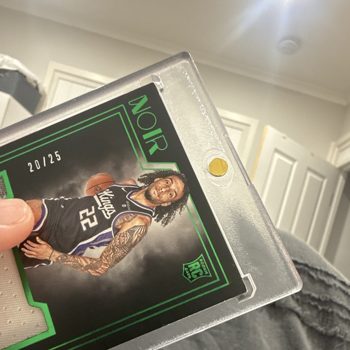 Panini Noir Devin Carter RC Jersey Memorabilia Sacramento Kings RJM DEV 20/252
