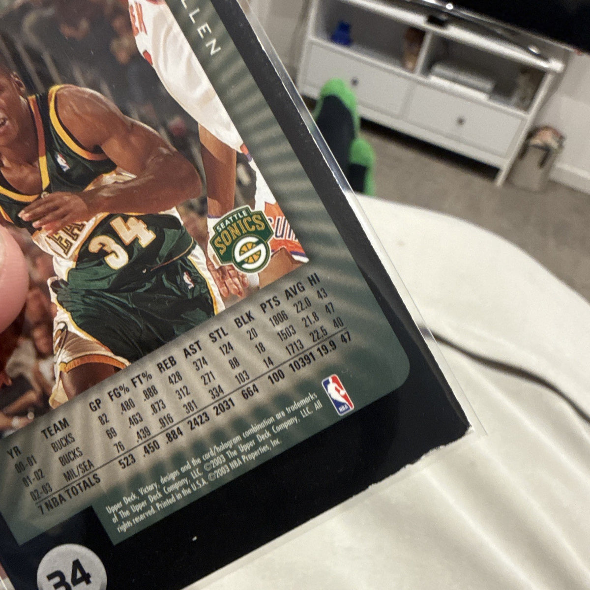 Upper Deck Victory Ray Allen Base Seattle SuperSonics #34 2003 Basketball2