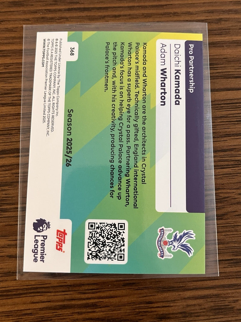 Topps Premier League 2025/26 Pro Partnership Insert 368 Kamada/Wharton CPFC2