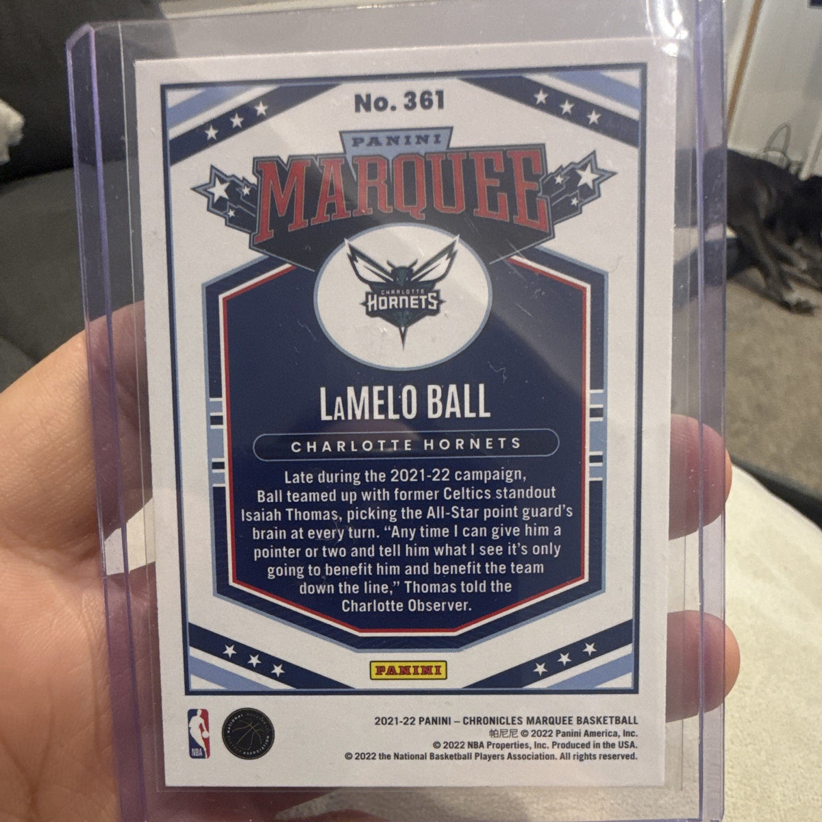 Panini 2021 22 Chronicles Marquee Insert LaMelo Ball Charlotte Hornets 3611