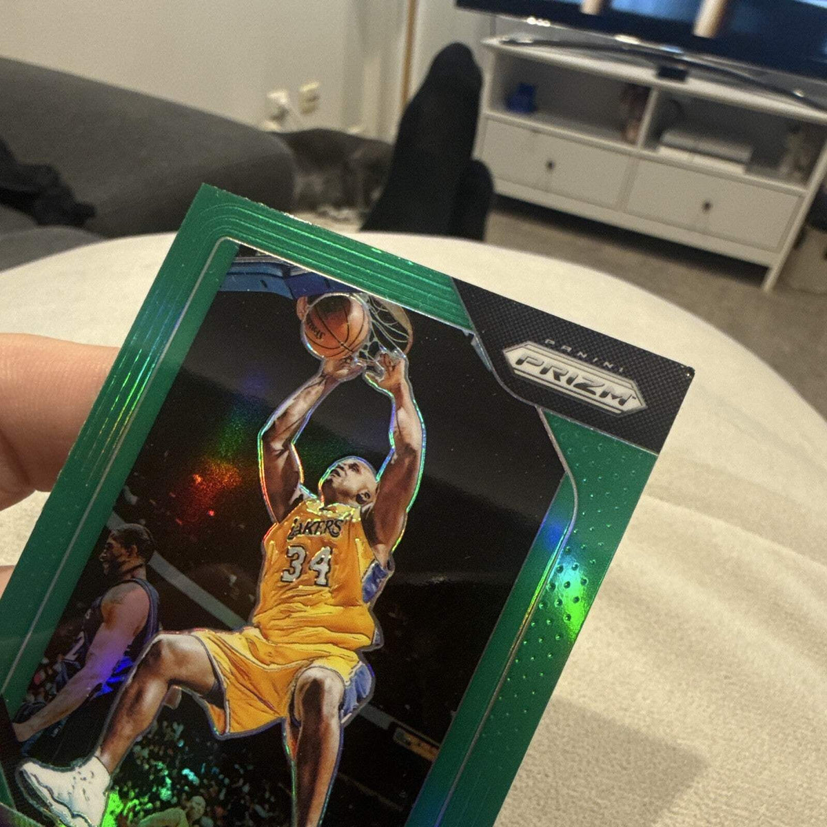 Panini Prizm Basketball 2018 19 Shaquille O'Neal Green Prizm #35 Lakers2