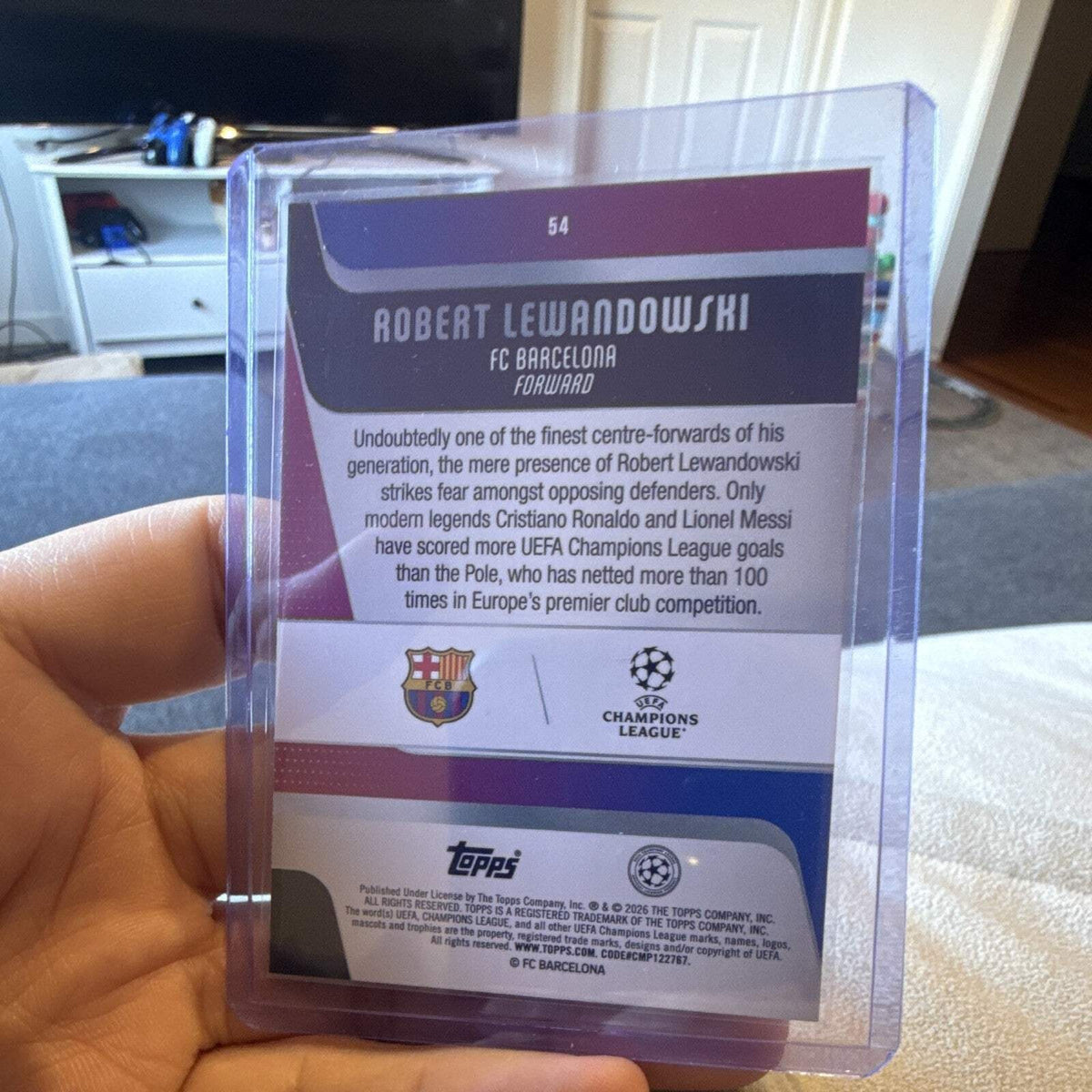 Robert Lewandowski Parallel/Variety Topps UEFA Champions League 54 2025 261