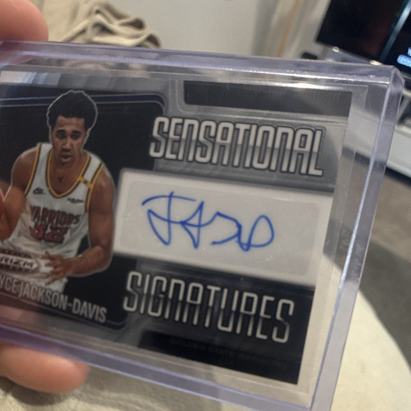Panini Prizm Black 2024 25 Trayce Jackson Davis Warriors Auto SS TJD2