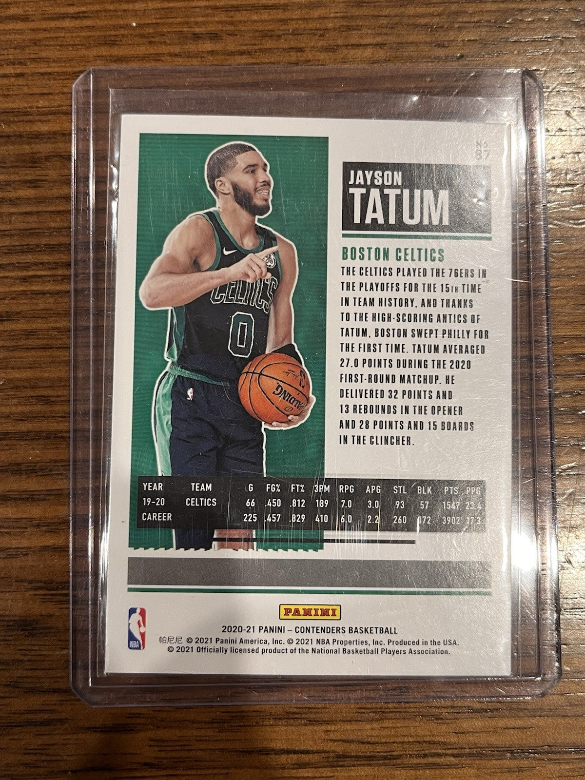 Panini 2020 21 Contenders Game Ticket Insert Jayson Tatum Celtics #872