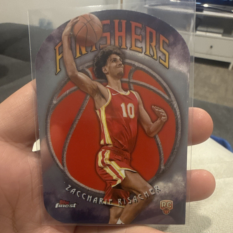 Zaccharie Risacher Finishers F-9 RC Topps Finest NBA Basketball 20250