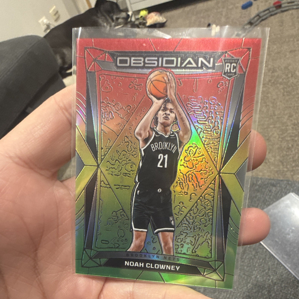 Panini Obsidian 2023 24 Noah Clowney Rookie #68 Brooklyn Nets 12/750