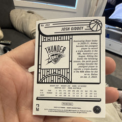 Panini 2022 23 NBA Hoops Josh Giddey Base Set #203 Oklahoma City Thunder1
