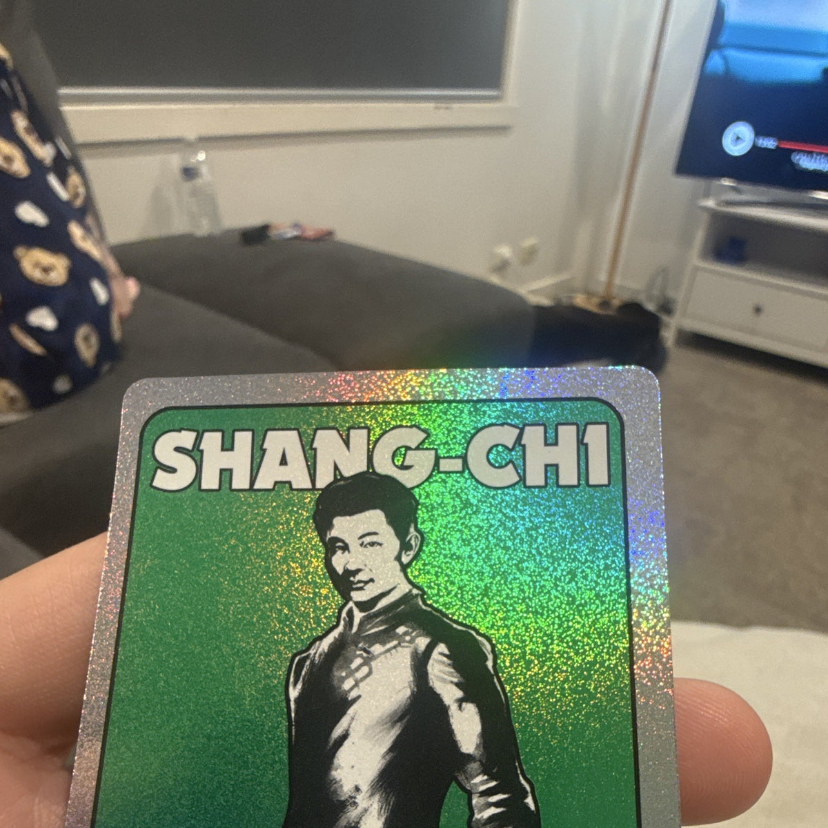 Upper Deck Marvel (MCU) Spectromatic Stickers Shang Chi Green Parallel SS 292