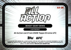 Benoit Saint Denis All Action AA 36 Topps Chrome UFC   All Action NM1