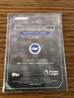Topps 2026 Chrome Premier League Clinical Chrome CC 24 Stefanos Tzimas RC2