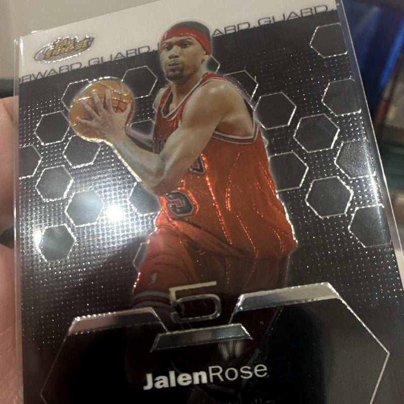 Topps Finest Jalen Rose Chicago Bulls 2001 02 #26 Basketball Trading Card3