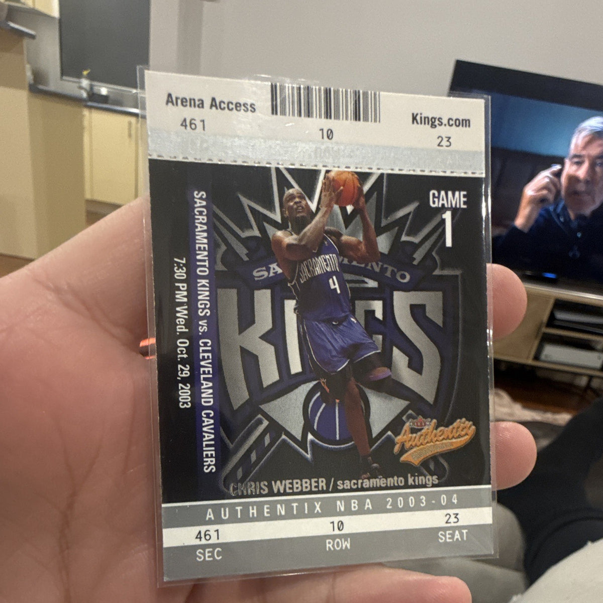 Chris Webber Base Fleer Authentix NBA 2003 04 #94 Sacramento Kings0