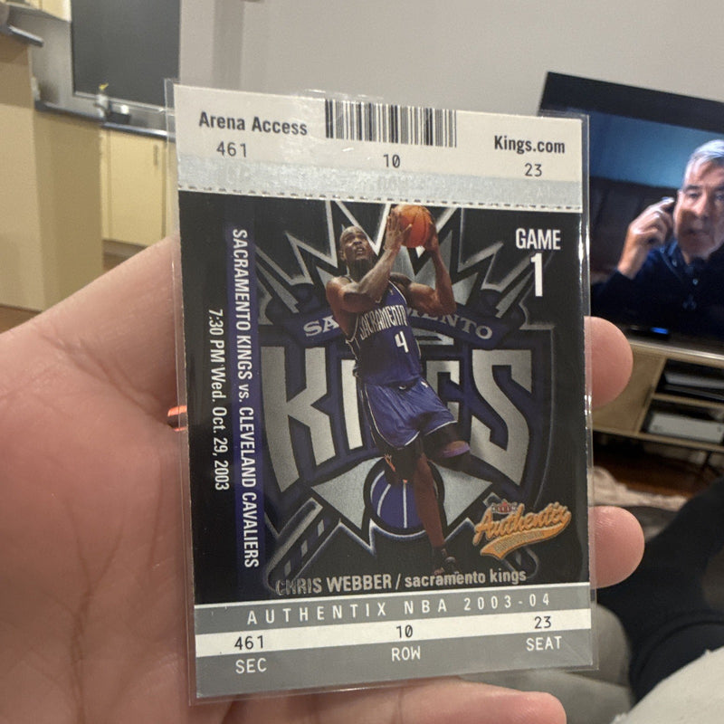 Chris Webber Base Fleer Authentix NBA 2003 04 #94 Sacramento Kings0