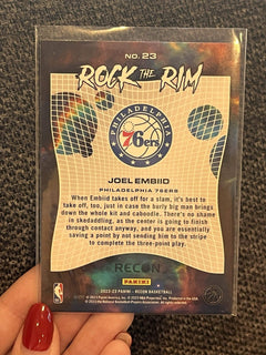 Panini 2022 23 Recon Rock the Rim #23 Joel Embiid Philadelphia 76ers2