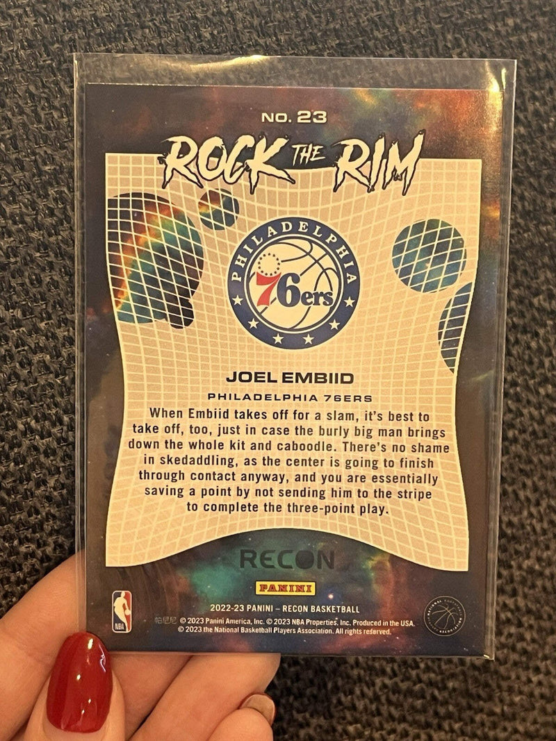 Panini 2022 23 Recon Rock the Rim #23 Joel Embiid Philadelphia 76ers2