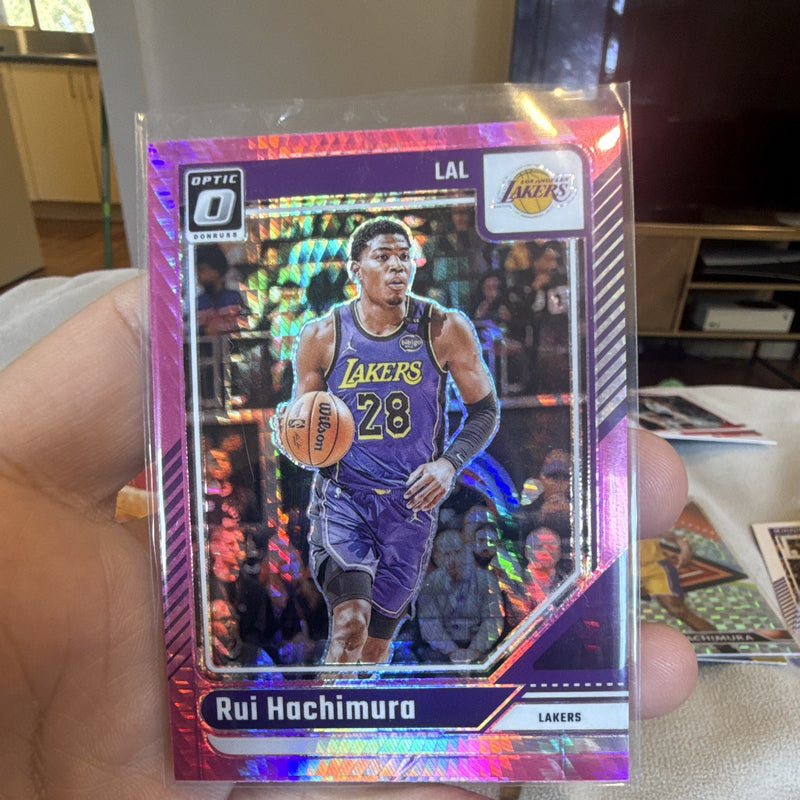 Panini Donruss Optic Basketball Rui Hachimura Prizm Los Angeles Lakers 180