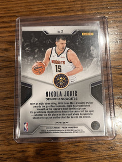 Panini Prizm Dominance Insert Nikola Jokić Denver Nuggets No. 2 2024 252