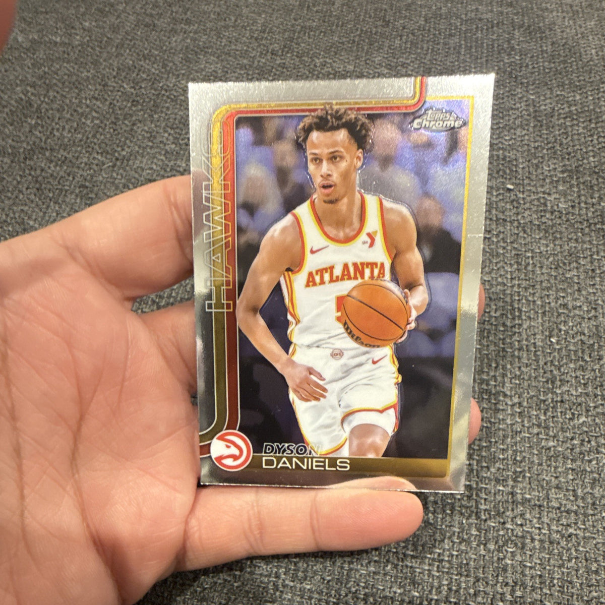 Topps Chrome 2024-25 Dyson Daniels Atlanta Hawks 68 Basketball Card0