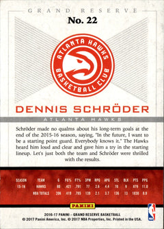 Dennis Schroder Base Panini Grand Reserve 22 NM1