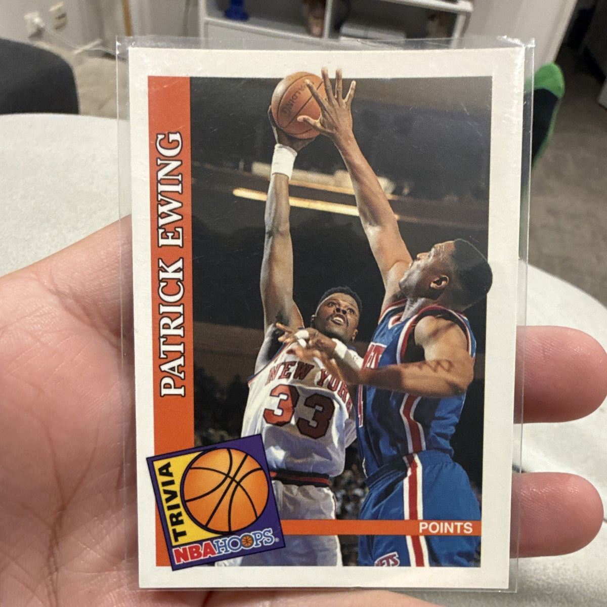 SkyBox NBA Hoops Trivia Insert Patrick Ewing New York Knicks 1993 #4840