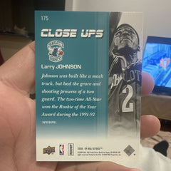 SkyBox Close Ups Insert Larry Johnson Charlotte Hornets 2008 09 #1751