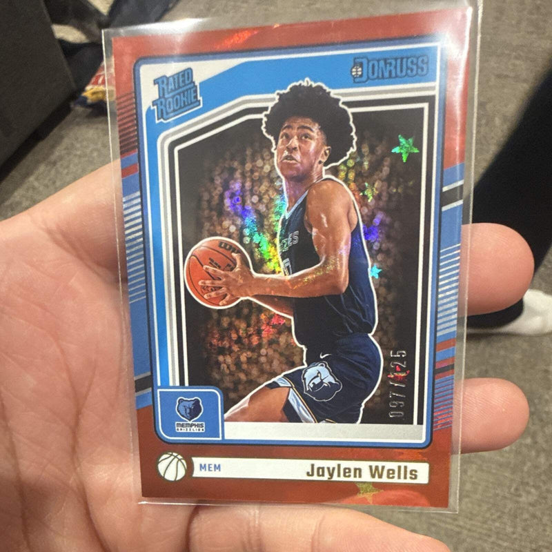 Panini Donruss Rated Rookie Jaylen Wells Red /125 #245 Memphis Grizzlies0