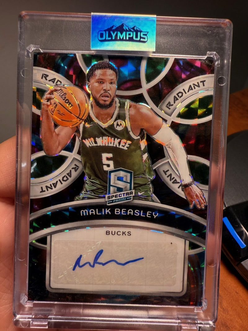 2023-24 Spectra MALIK BEASLEY Radiant Signatures Auto Base 06/750