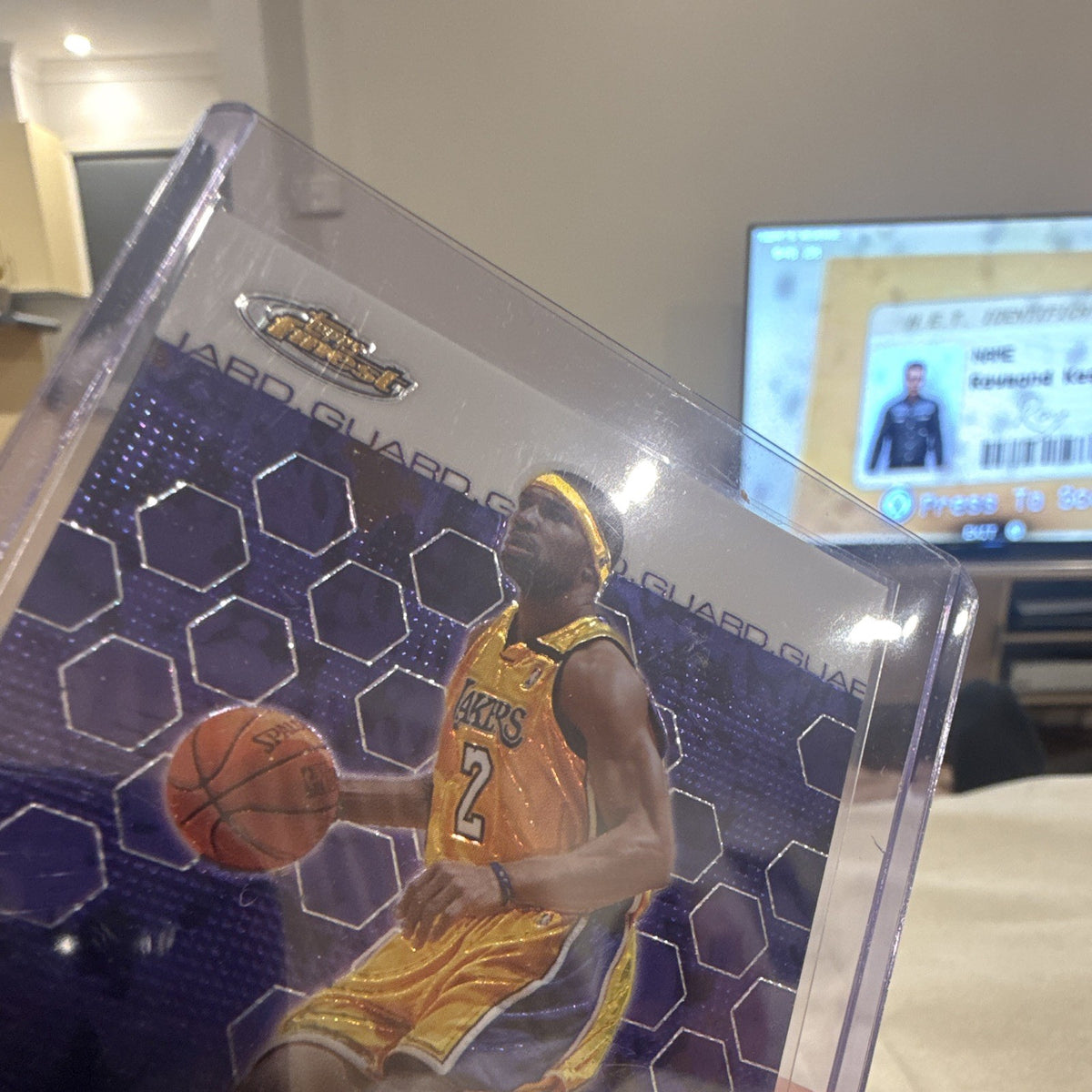 Topps 2003 Finest Hard Guard Insert Derek Fisher Los Angeles Lakers #132