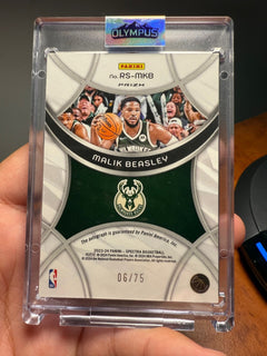 2023-24 Spectra MALIK BEASLEY Radiant Signatures Auto Base 06/751