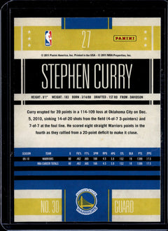 Stephen Curry Base Panini Classics 27 NM1
