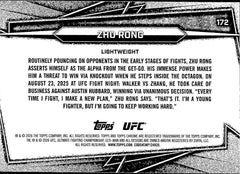 Zhu Rong Base 172 Topps Chrome UFC NM1