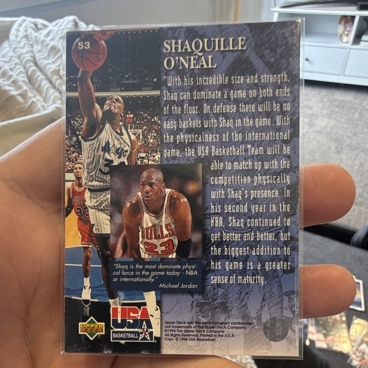 Upper Deck USA Basketball Shaquille O'Neal Orlando Magic Auto #53 19941