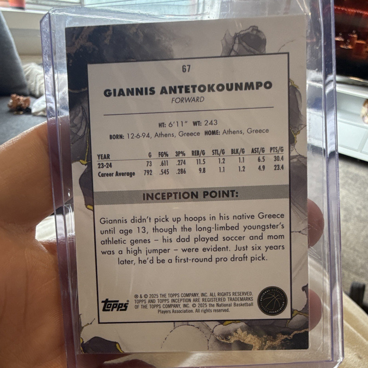 Topps Inception Giannis Antetokounmpo Milwaukee Bucks 2023 24 #67 15/1501