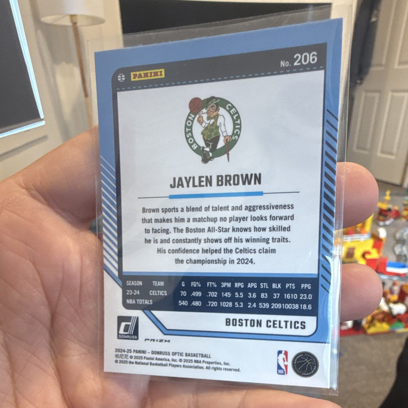 Panini 2024-25 Donruss Optic Basketball Jaylen Brown Parallel #206 Celtics1