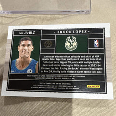 Panini One and One Brook Lopez Auto Patch JA BLZ 32/99 Milwaukee Bucks3