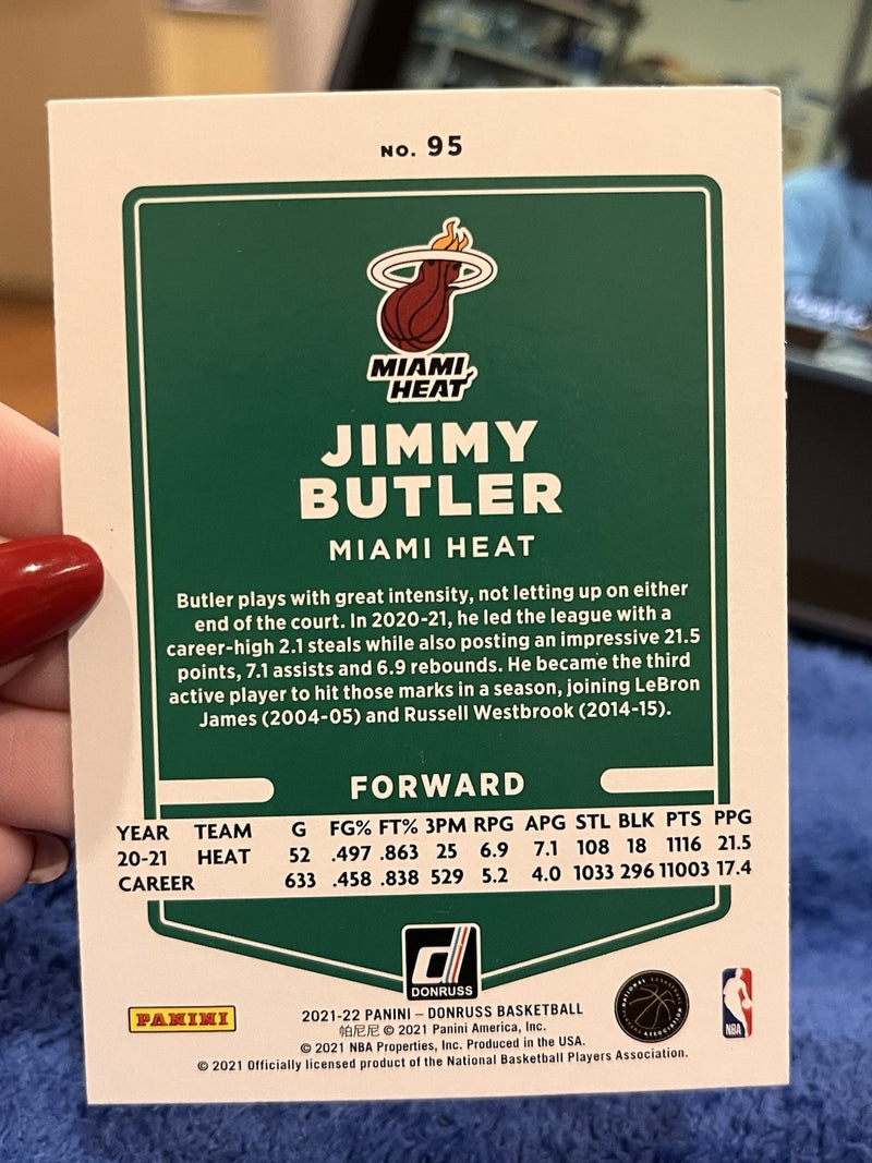 Jimmy Butler Orange Laser 2021 22 Panini Donruss Basketball Miami Heat #952