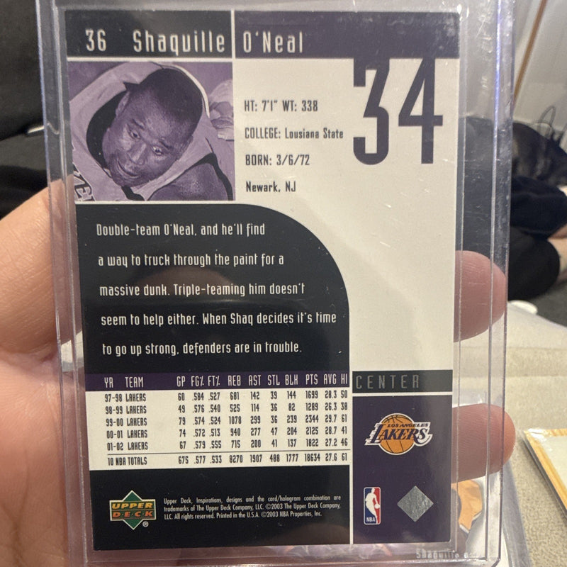 Upper Deck 2002-03 Inspirations Shaquille O'Neal Los Angeles Lakers #36 NBA1
