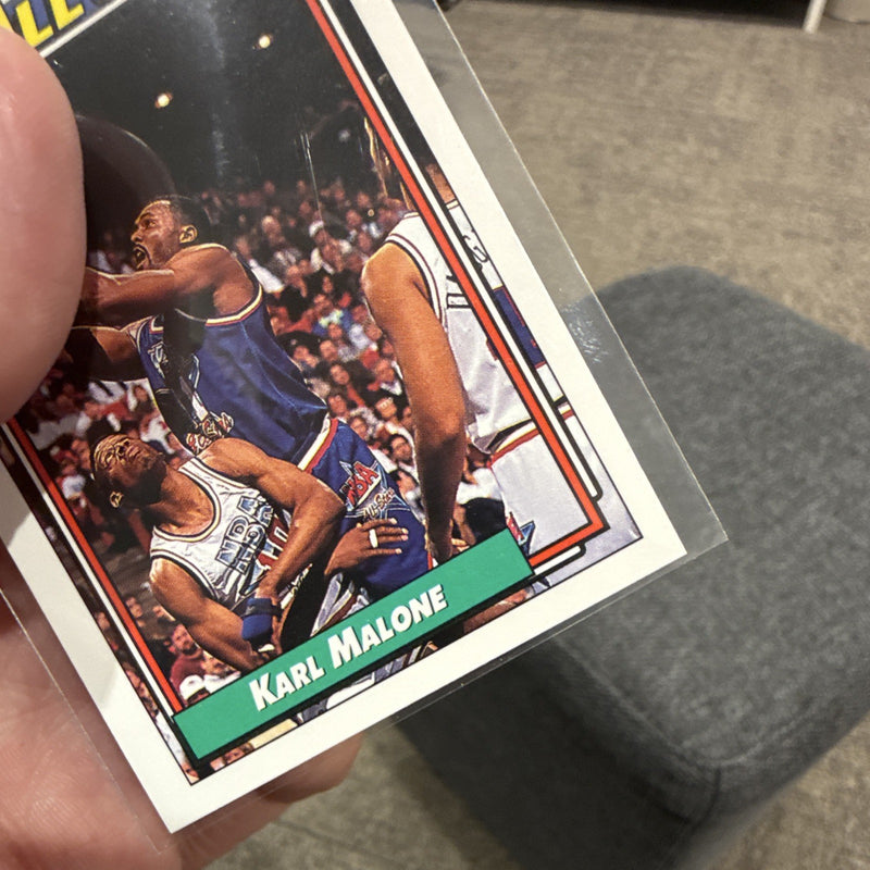 Topps Karl Malone Insert NBA All Star 1991 92 #123 Utah Jazz Card3
