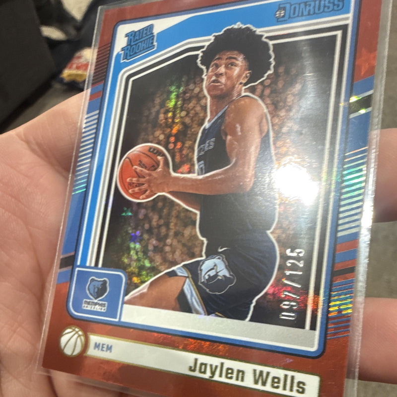 Panini Donruss Rated Rookie Jaylen Wells Red /125 #245 Memphis Grizzlies1